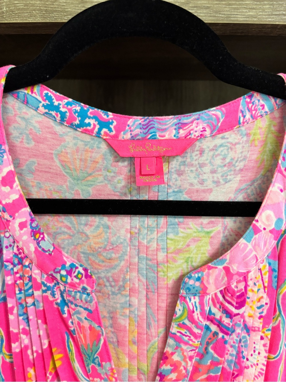 Lilly Pulitzer Golda Flutter Sleeve Dress, Size L - Picture 2 of 5